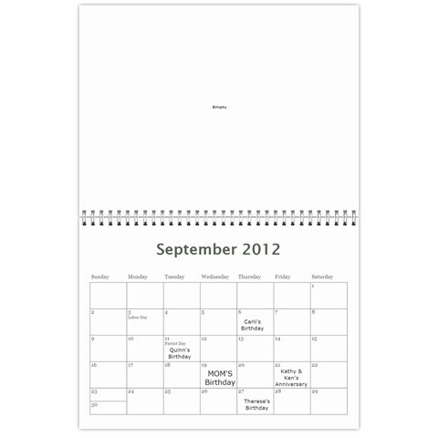 12calendar By Therese Sep 2012