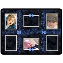 Blue With Marble Xl Fleece Blanket