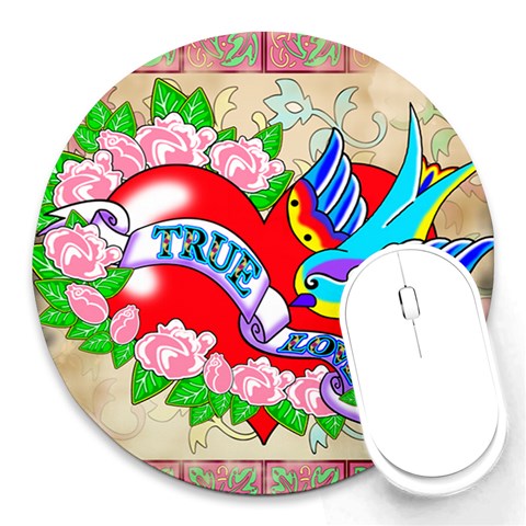 Love Round Mousepad By Chaido Front