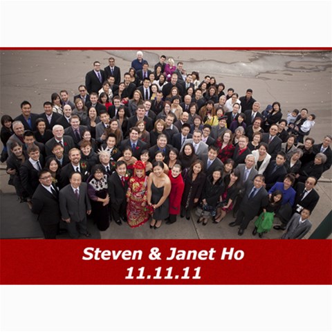 Wedding Thank You By Janet 7 x5  Photo Card - 8