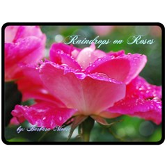 Raindrops on Roses blanket - 80  x 56  Fleece Blanket (Large)