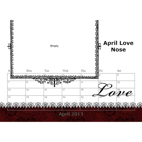Small Calendar By Bruce Anderson Apr 2013
