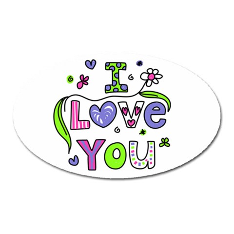 Oval Love Magnet By Diana P Front