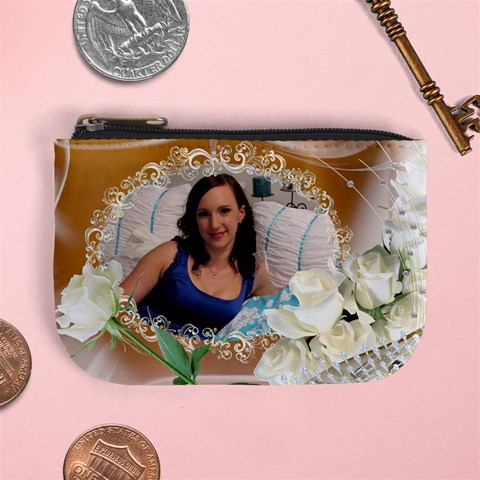 Roses Mini Coin Purse By Deborah Front