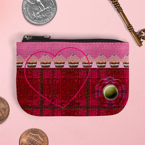 The Sweetest Thing I Love You Mini Coin Purse By Claire Mcallen Front