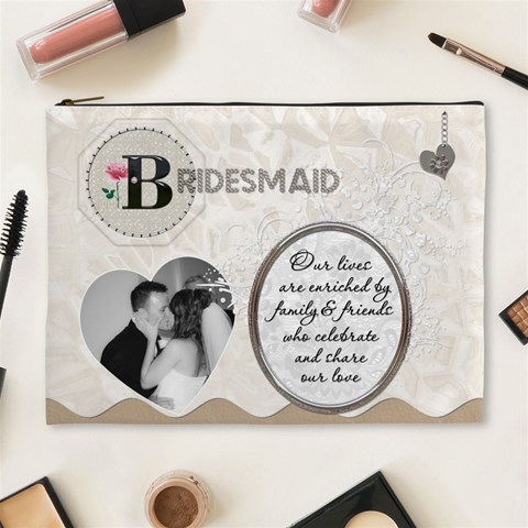 Bridesmaid Xl Costmetic Bag By Lil Front