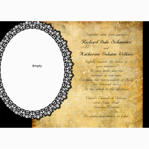 Katie N Rick By Michelle 7 x5  Photo Card - 7