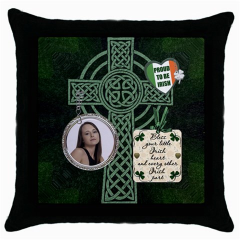 Proud To Be Irish Throw Pillow Case By Lil Front