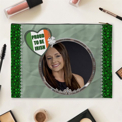 Proud To Be Irish Xl Cosmetic Bag By Lil Back