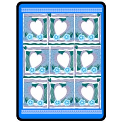 Blue Hearts XL Blanket - 80  x 56  Fleece Blanket (Large)
