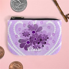 lilac flowers mini coin purse