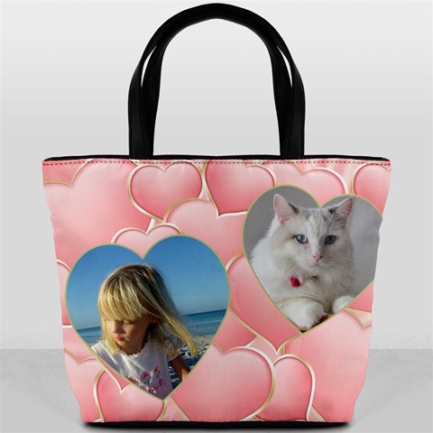 Pink Hearts Bucket Bag By Deborah Back