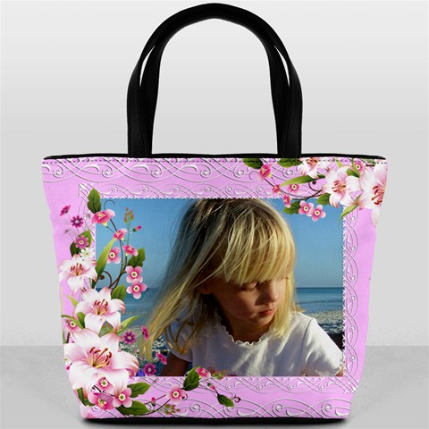 Pink Floral Bucket Bag By Deborah Back