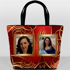 Red And Gold Bucket Bag