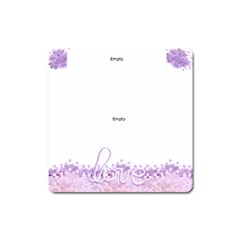 Square Purple Love Magnet