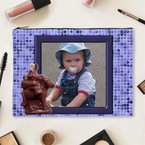 Bunny And Pony Xl Cosmetic Bag By Deborah Front