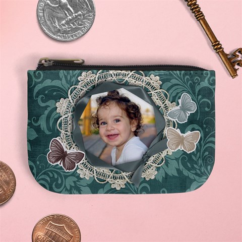 Butterflies Mini Coin Purse By Mikki Front