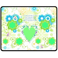 Flower Garden Med Blanket - 60  x 50  Fleece Blanket (Medium)