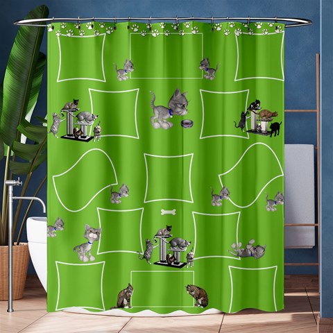 Kitty Shower Curtain 60 x 72  By Spg 60 x72  Curtain