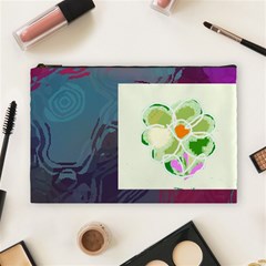 green flower - Cosmetic Bag (Large)