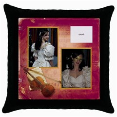 Serenade Throw Pillow - Throw Pillow Case (Black)