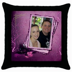 Congrats in Pink (5 styles) - Throw Pillow Case (Black) Congrats in Pink (5 styles) - Throw Pillow Case (Black)