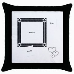 Charcoal Throw Pillow Case - Throw Pillow Case (Black)