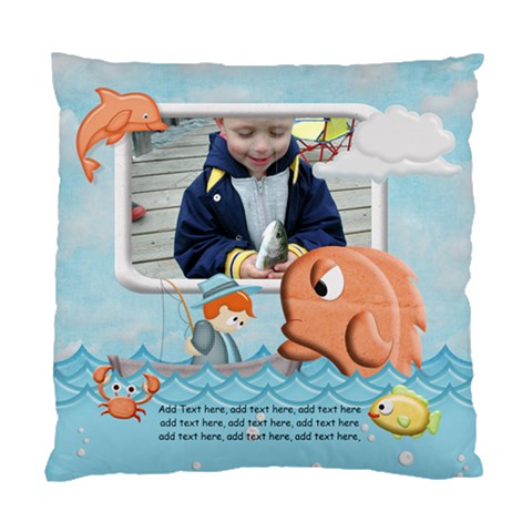 Gone Fishing Cushion Case 1 Front