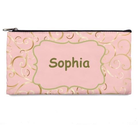 Name And Photo Pink Pencil Case By Deborah Front