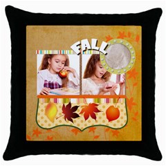 fall - Throw Pillow Case (Black) fall - Throw Pillow Case (Black)