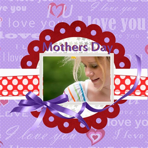 Mothers Day By Joely 8 x8  Scrapbook Page - 1
