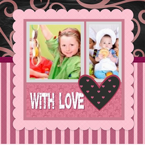 With Love By Mac Book 8 x8  Scrapbook Page - 1