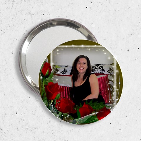 Red Roses Handbag Mirror By Deborah Front
