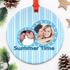 summer time - Round Ornament (Two Sides) summer time - Round Ornament (Two Sides)