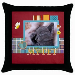 my pets - Throw Pillow Case (Black) my pets - Throw Pillow Case (Black)