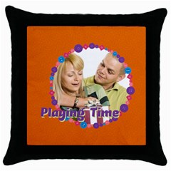 playing time (5 styles) - Throw Pillow Case (Black) playing time (5 styles) - Throw Pillow Case (Black)