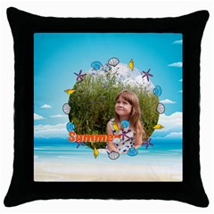 summer (5 styles) - Throw Pillow Case (Black) summer (5 styles) - Throw Pillow Case (Black)