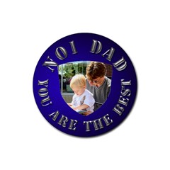 No1 Dad Silver Coaster
