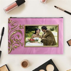 Pink and Gold Cosmetic Bag (Large)