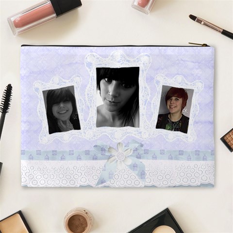 Triple Frame Family Cosmetic Bag By Claire Mcallen Back