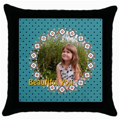 beautiful girl (5 styles) - Throw Pillow Case (Black) beautiful girl (5 styles) - Throw Pillow Case (Black)