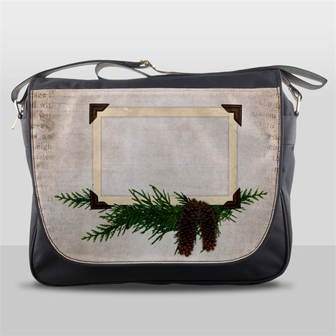 Woodsy Messenger Bag By Laurrie Front