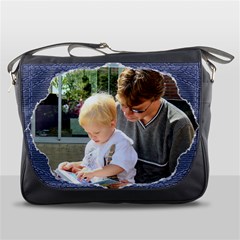 Torn Jean Messenger Bag