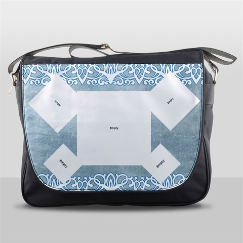 Blue Multiframe  Messenger Bag By Catvinnat Front