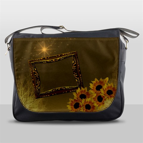Gold Sunflower Messenger Bag By Ellan Front