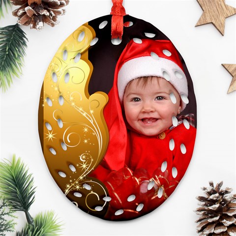 Dove Of Peace Filigree Oval Ornament By Deborah Front