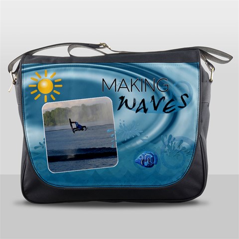 Making Waves Messenger Bag By Lil Front