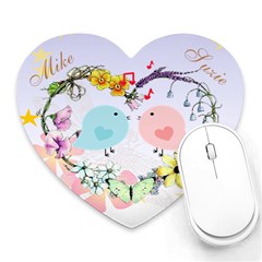 Love birds mousepad - Heart Mousepad