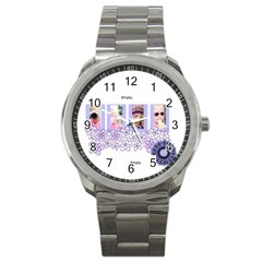 purple worlds - Sport Metal Watch