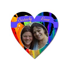 Color Splash Heart Magnet